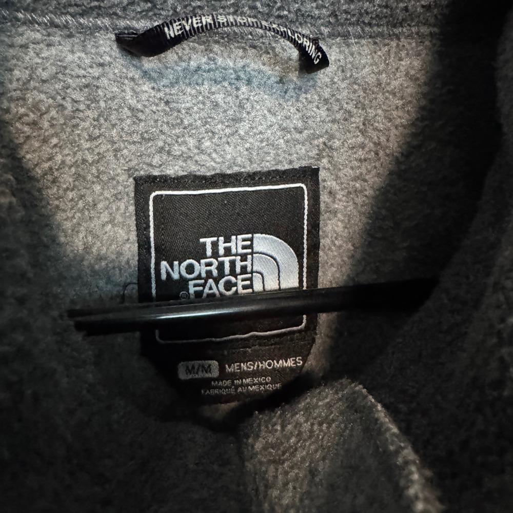 The North Face Retro Denali Jacket Mens Medium Gray Black Polartec Fleece Zip Up - Picture 5 of 10